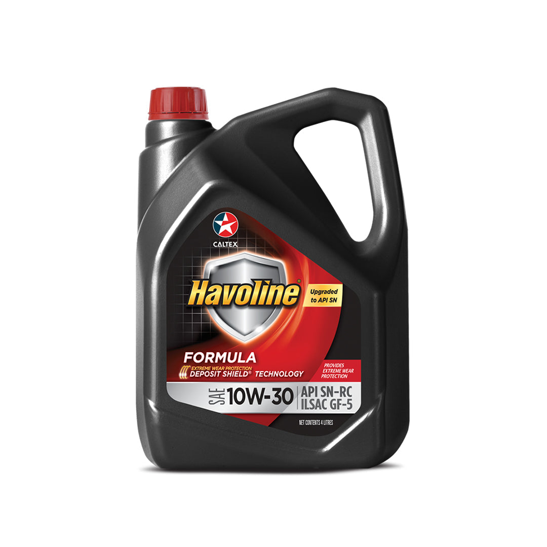 Engine Oil Caltex Havoline Formula For Petrol Engine 10W-30 Sn+_Rc 04 Litres Plastic Can Pack (Pakistan)