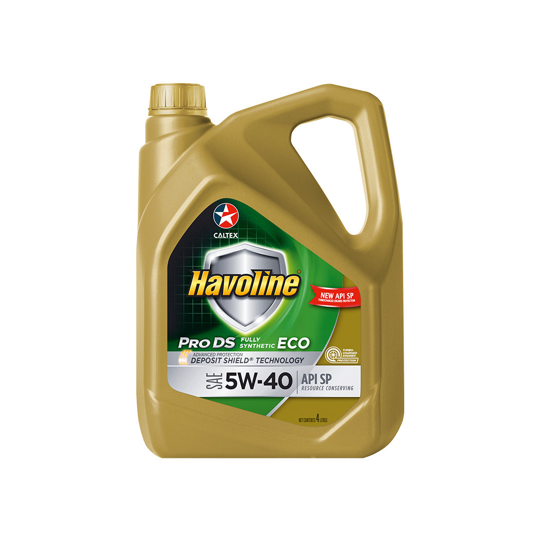 Engine Oil Caltex Havoline Pro Ds F/S Eco For Petrol Engine 5W-40 Sp 04 Litres Plastic Can Pack Advanced Protection (Thailand)