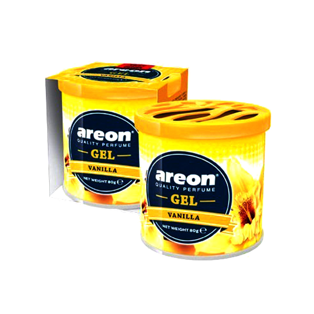 Car Perfume Tin Can Gel Large Areon  Vanilla  80G Tin Can Pack Gck09 (Bulgaria)