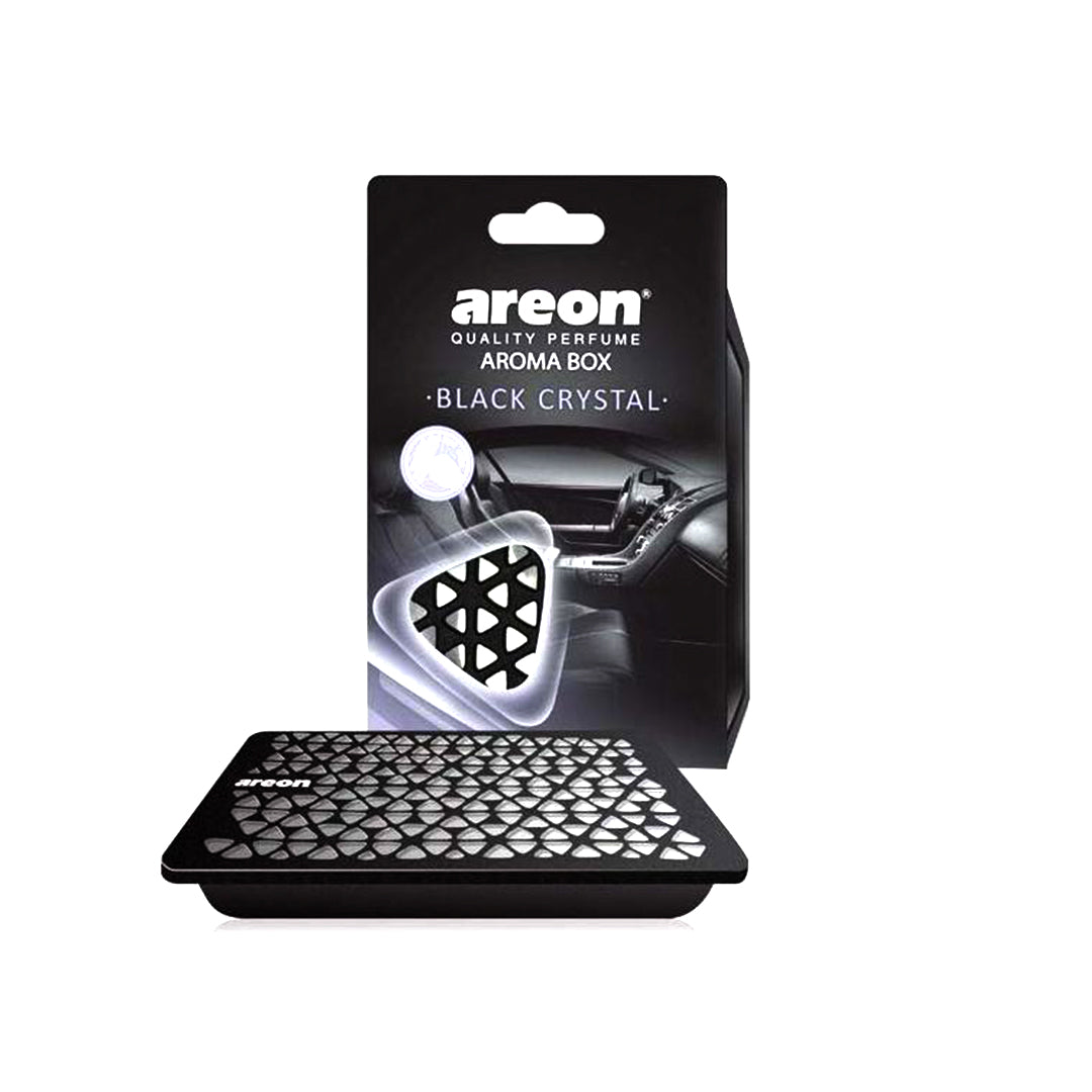 Car Perfume Aroma Box Areon Black Housing Black Crystal Large Size 70G Plastic Box Pack  Abc01 (Eu)