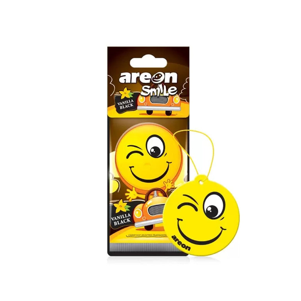 Paper Card Perfume Areon Vanilla Black Coloured Card Pack Smile Asd22 (Bulgaria)