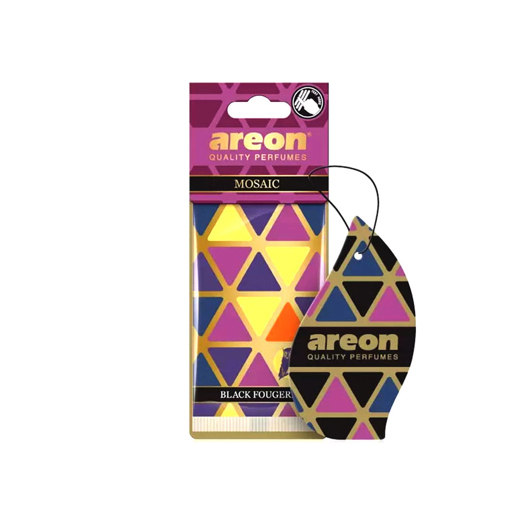 Paper Card Perfume Areon Black Fougere Coloured Card Pack Mosaic Am05 (Bulgaria)