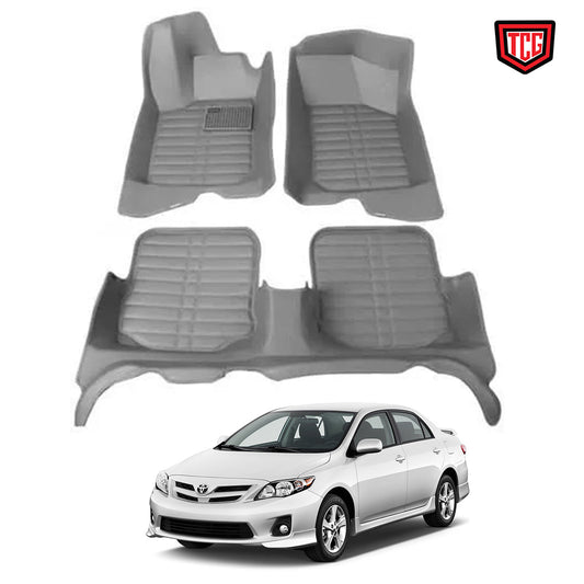 Car Floor Mat 5D Toyota Corolla 2012 Y-Grey Pvc  03 Pcs / Set Standard Quality (China)