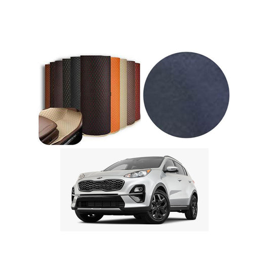 Car Floor Leather Type Rexene Matting Leather Type Design  Custom Fitting Kia Sportage 2020 Black Standard Quality Beige Stitch