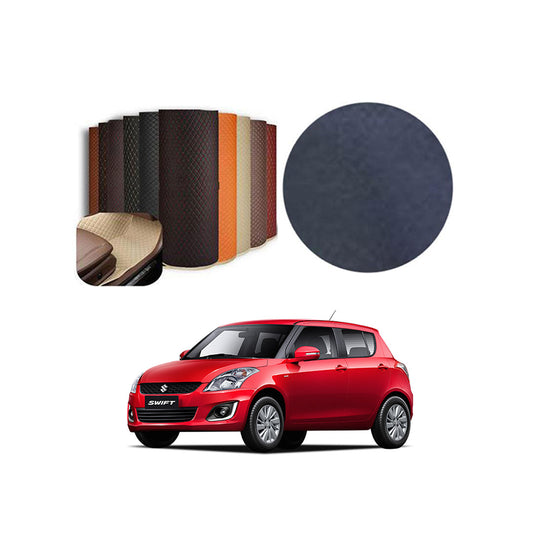 Car Floor Leather Type Rexene Matting Leather Type Design  Custom Fitting Suzuki Swift 2018 Black Standard Quality Beige Stitch