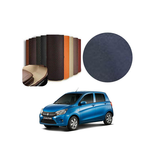 Car Floor Leather Type Rexene Matting Leather Type Design  Custom Fitting Suzuki Cultus 2020 Black Standard Quality  Beige Stitch