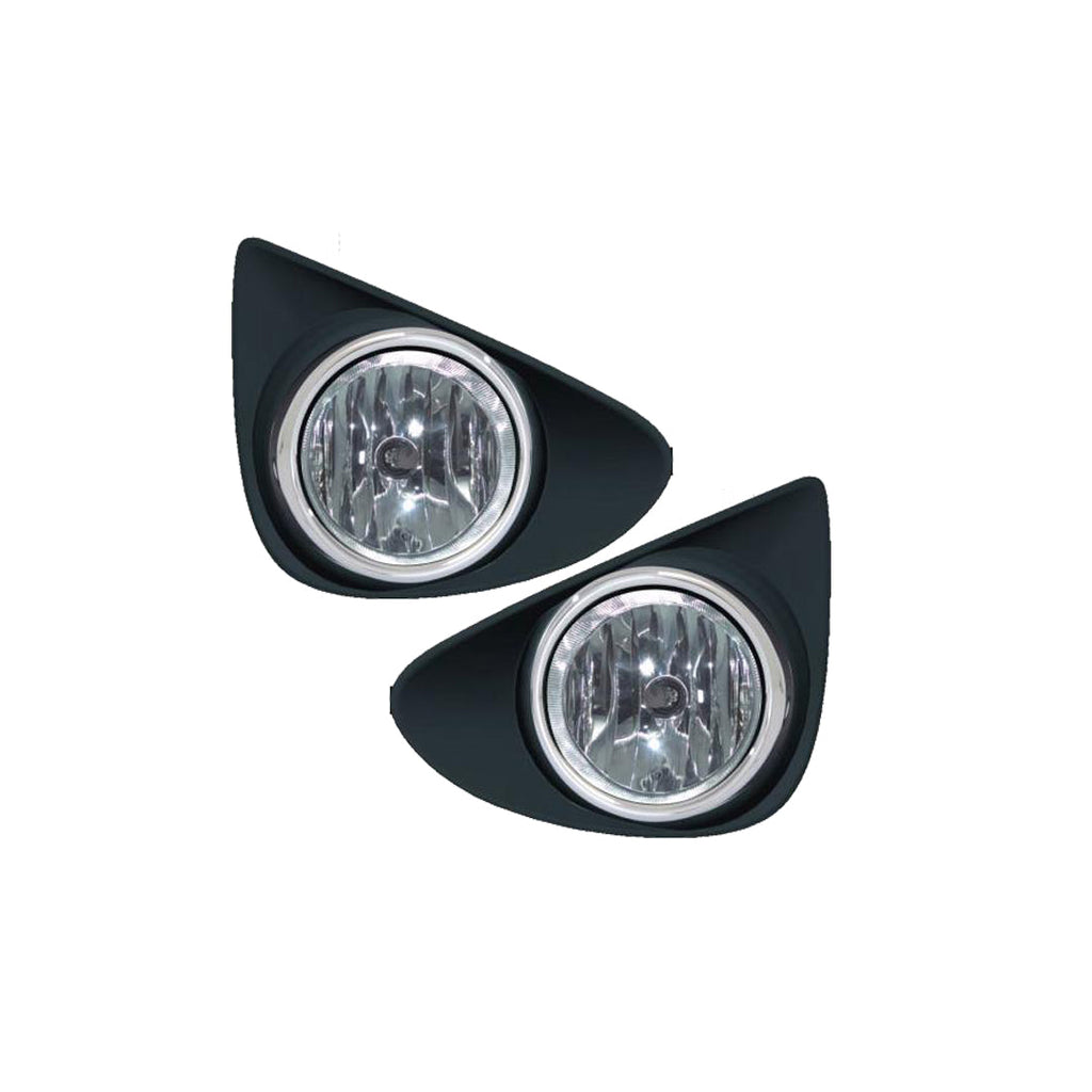 Car Fog Lamp Korealite Oem Fitting Halogen Toyota Vitz 2012 Plastic Housing Glass Lens Clear Lens Black Kl-615 (China)