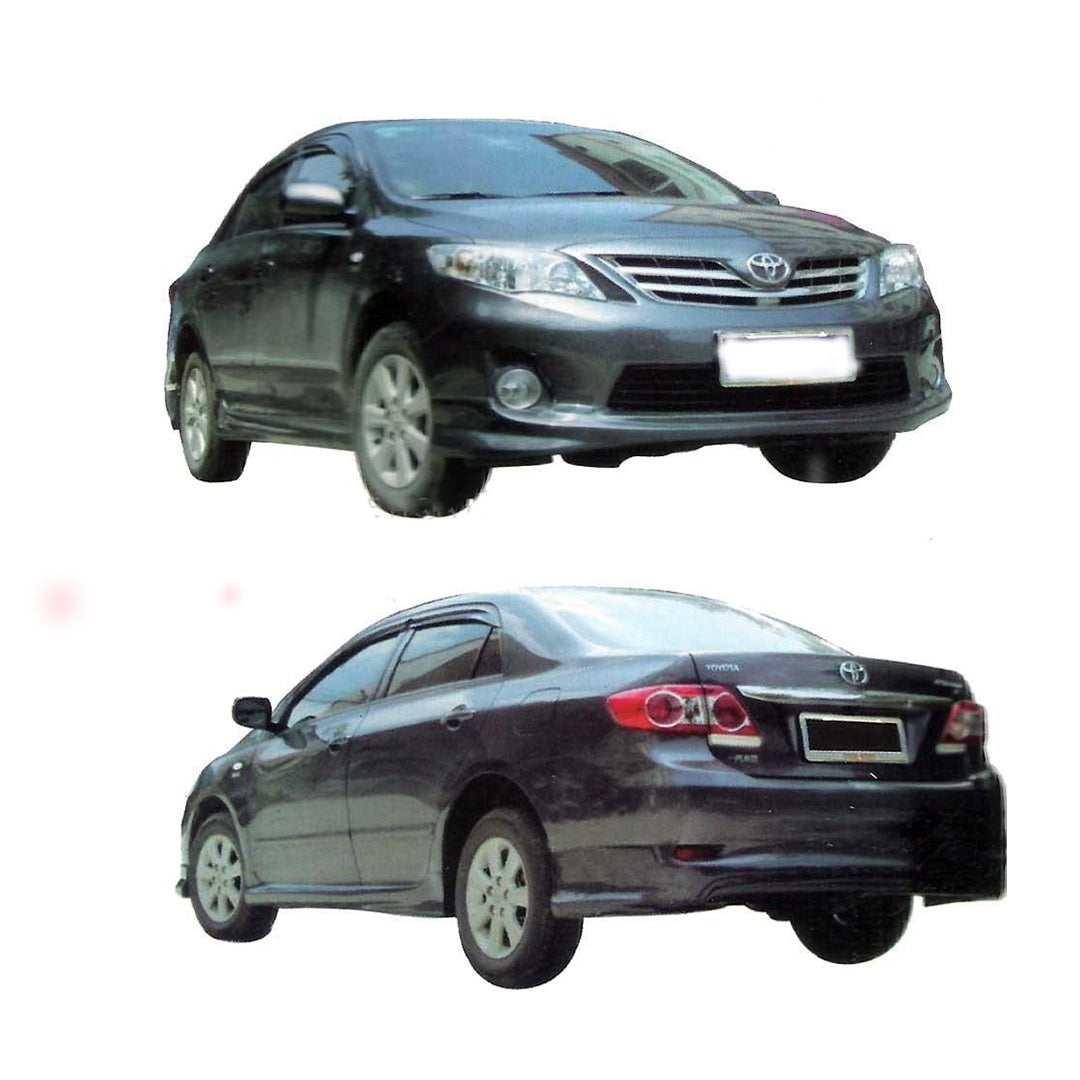 Body Kit/Lip Front + Side + Back Sides Toyota Corolla 2012 Modulo Design Plastic Material Without Light  04 Pcs/Set Not Painted (China)