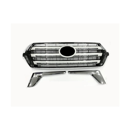 Front Grill Upper/Oem Type Oem Design Toyota Landcruiser Fj-200 2016 With Logo 01 Pc/Set  Grey/Chrome (China)