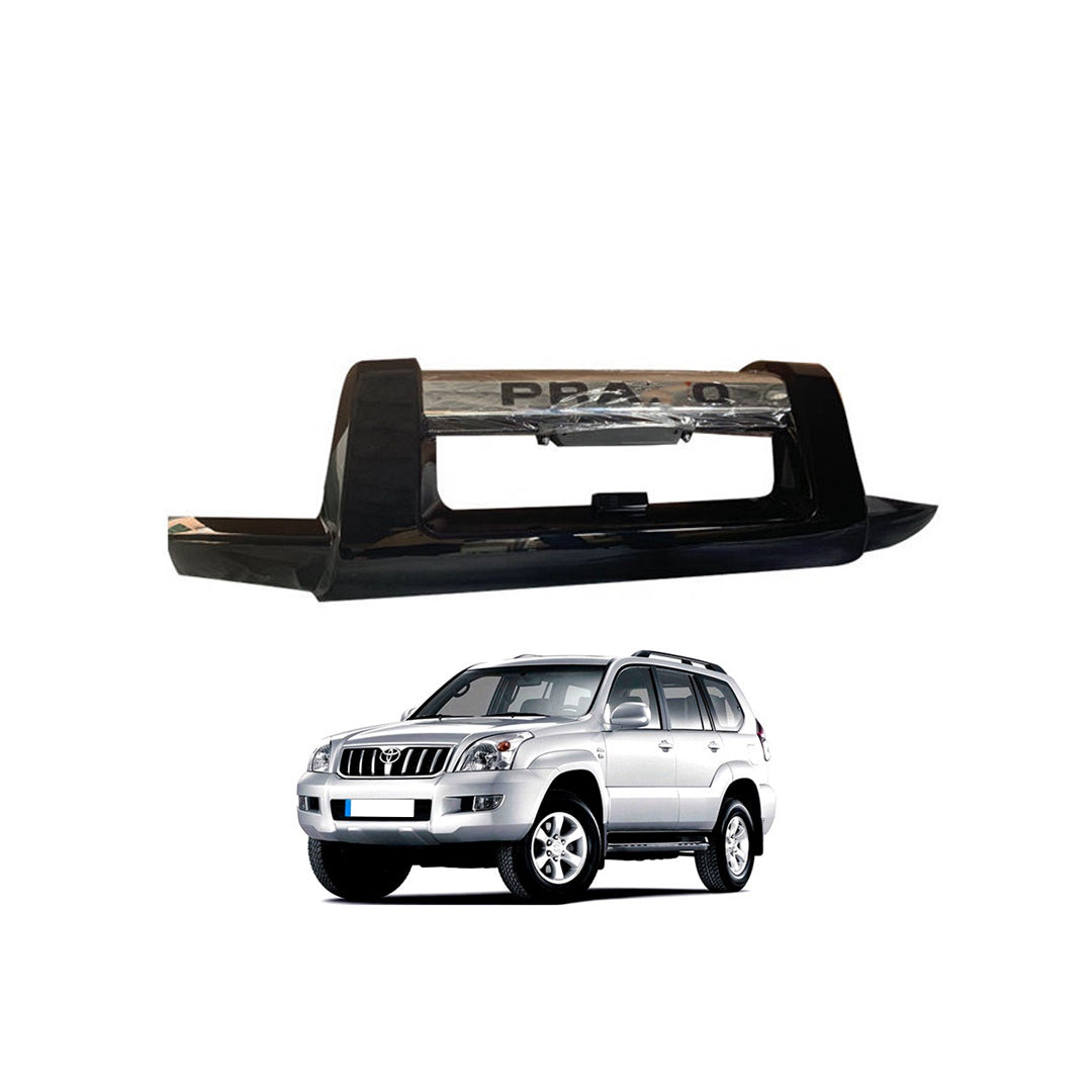 Car Front Bumper Guard/Safeguard  Oem Fitting Toyota Prado Fj-120 2005 Solid Black Colour Prado Logo P4111 (China)