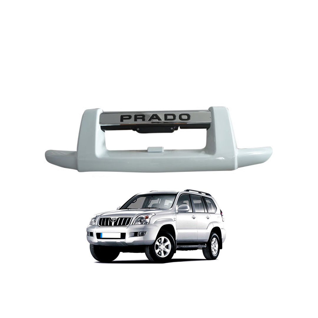 Car Front Bumper Guard/Safeguard  Oem Fitting Toyota Prado Fj-120 2005 Solid White Colour Prado Logo (China)