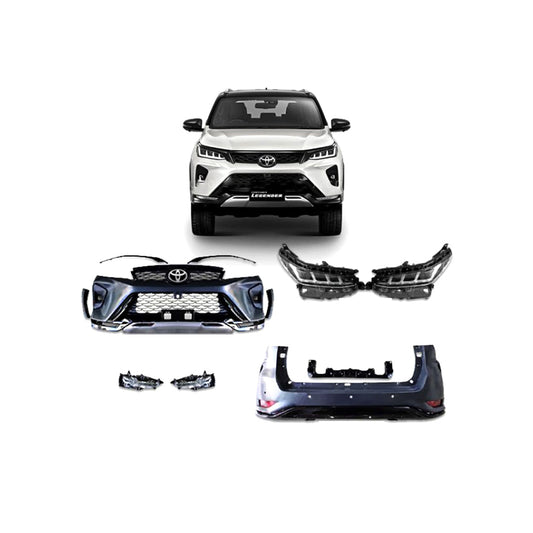 Face Up Lift Legendera Design 1234 Toyota Fortuner 2021 Plastic Material Front + Back Sides With Led With Drl Covers Not Painted 06 Pcs/Set (China)