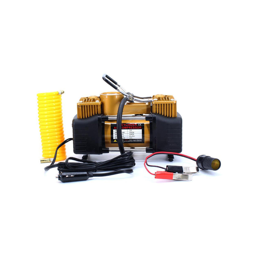 Air Compressor Double Cylinder Metal Housing Large Size Premium Quality Colour Box Pack With Digital Guage 12-628A (China)