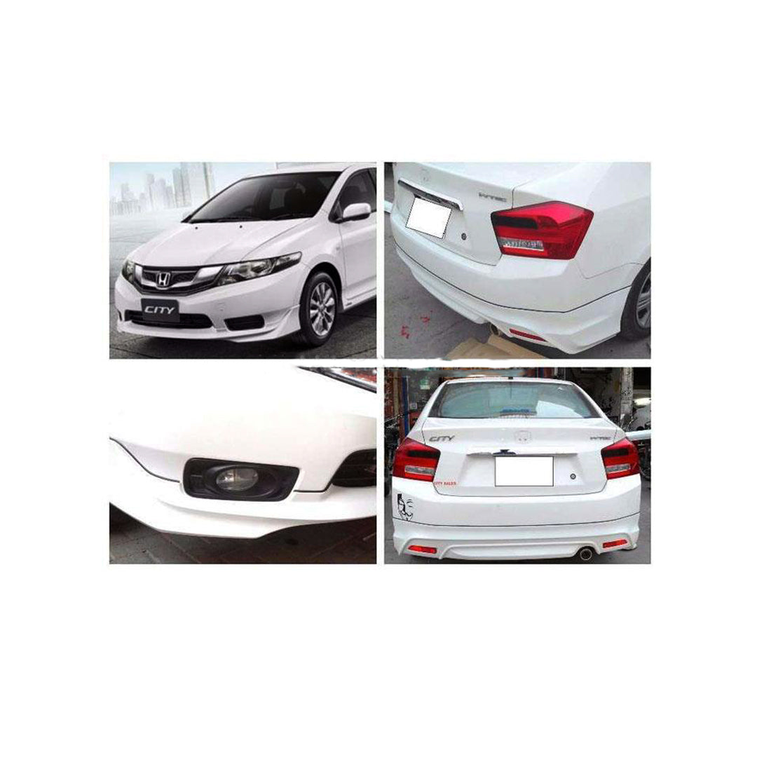 Body Kit/Lip Front + Side + Back Sides Honda City 2018 Modulo Design Plastic Material Without Light  04 Pcs/Set Not Painted (China)