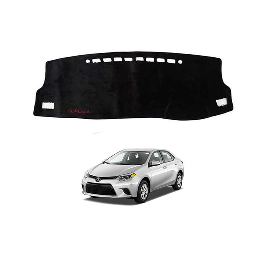 Dashboard Mat Velvet Type Carpet Toyota Corolla 2015 Black Black Border Poly Bag Pack  (China) Executive Quality