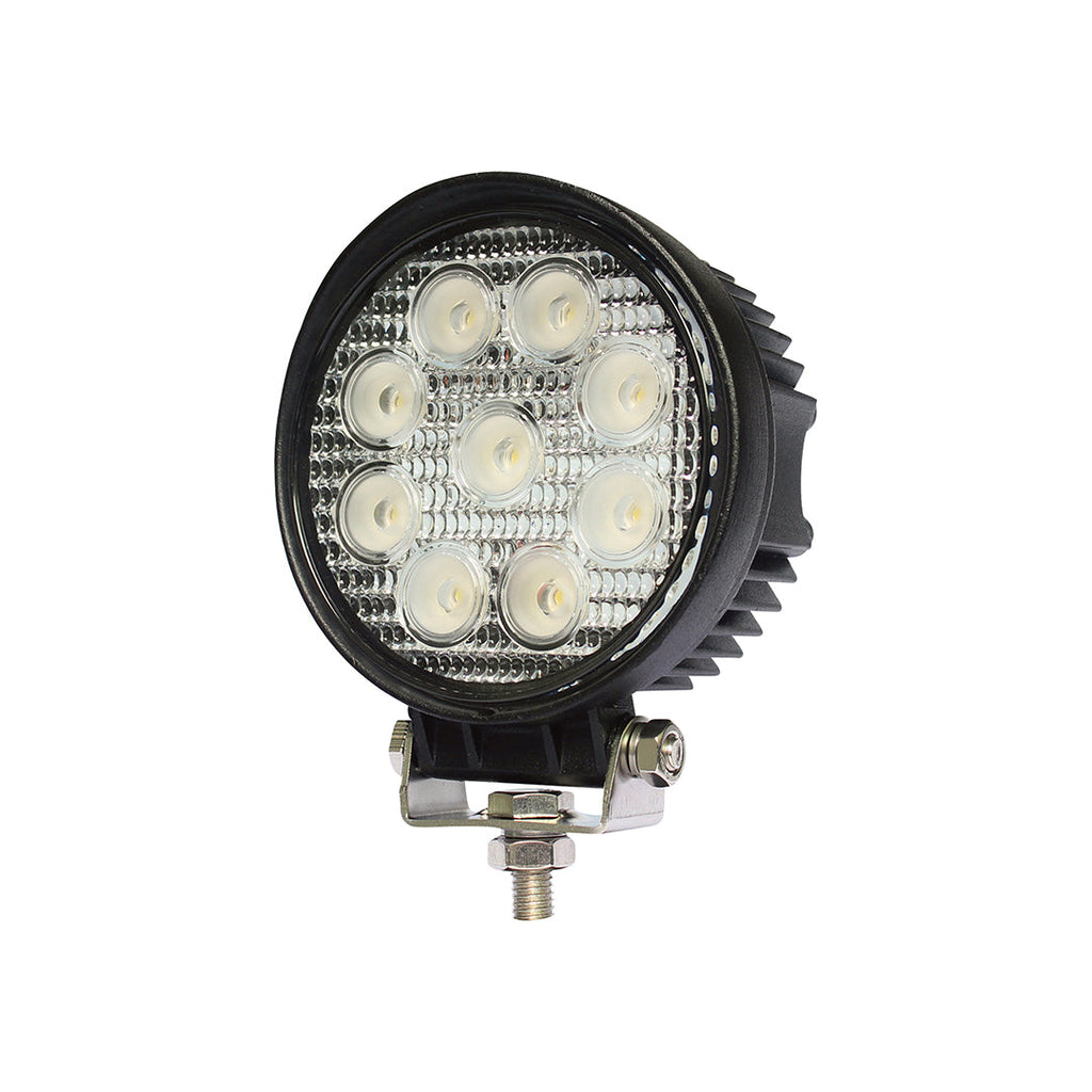 Automotive Led Work Lamp Metal Housing Round Shape 09 Led 100W White/Yellow Colour Box Pack 01 Pc/Pack Fy-5110 (China)