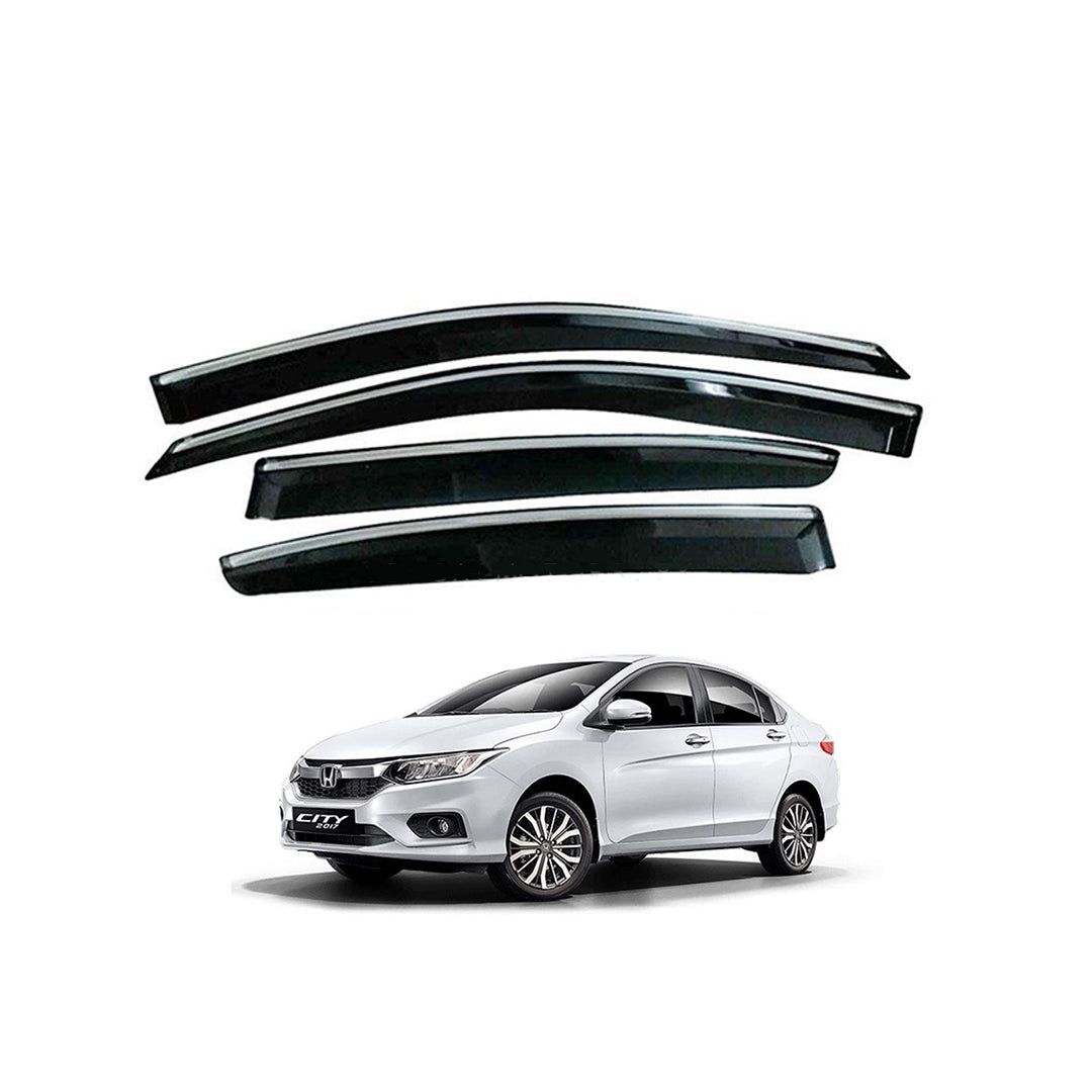 Air Press Klg Injection Type Original Design With Chrome Border Clip Fitting Honda City 2021 Box Pack 04 Pcs/Pack Black (China)