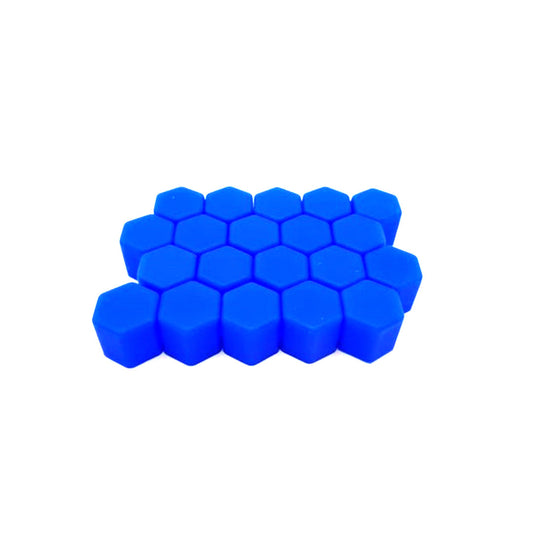 Decorative Lug Nut Cover Rubber Material Universal Fitting 20 Pcs/Set Blue Blister Pack (China)