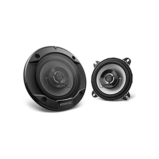 Car Speakers Kenwood 4" Round Shape 2-Way Coaxial  21W Ogp Universal Fitting 02 Pcs/Set Black 1066 Executive Quality