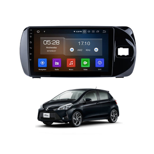 Car In Dash Touch Screen Android Panel  Tab Style Toyota Vitz 2018 9" B/C Mtk 1 Gb 16 Gb Ips Display  Gorilla Glass  Piano Black Panel Navigation Vitz 2018 Panel (China)