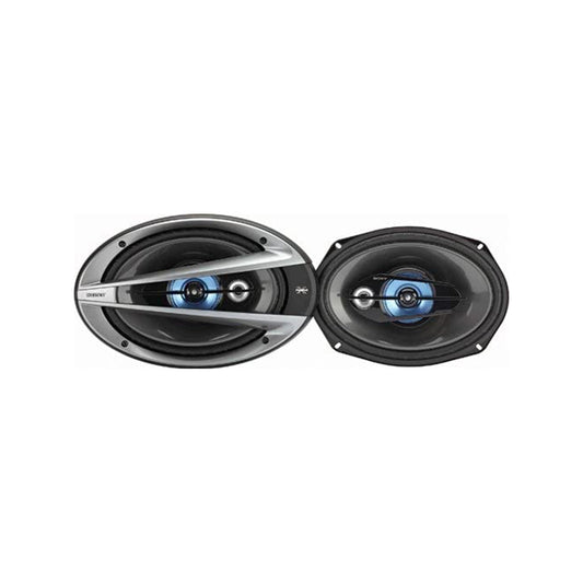 Car Speakers Xs 6"*9" Oval Shape  3-Way Coaxial  400W Chc Universal Fitting 02 Pcs/Set Black Xs-Gtx6931 Premium Quality