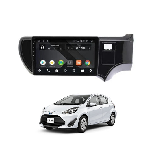 Car In Dash Touch Screen Android Panel Blaupunkt Tab Style Toyota Aqua 2018 9" B/C Mtk 1 Gb 16 Gb Ips Display  Gorilla Glass  Piano Black Panel Navigation Aqua Panel Pr-9000 (China)