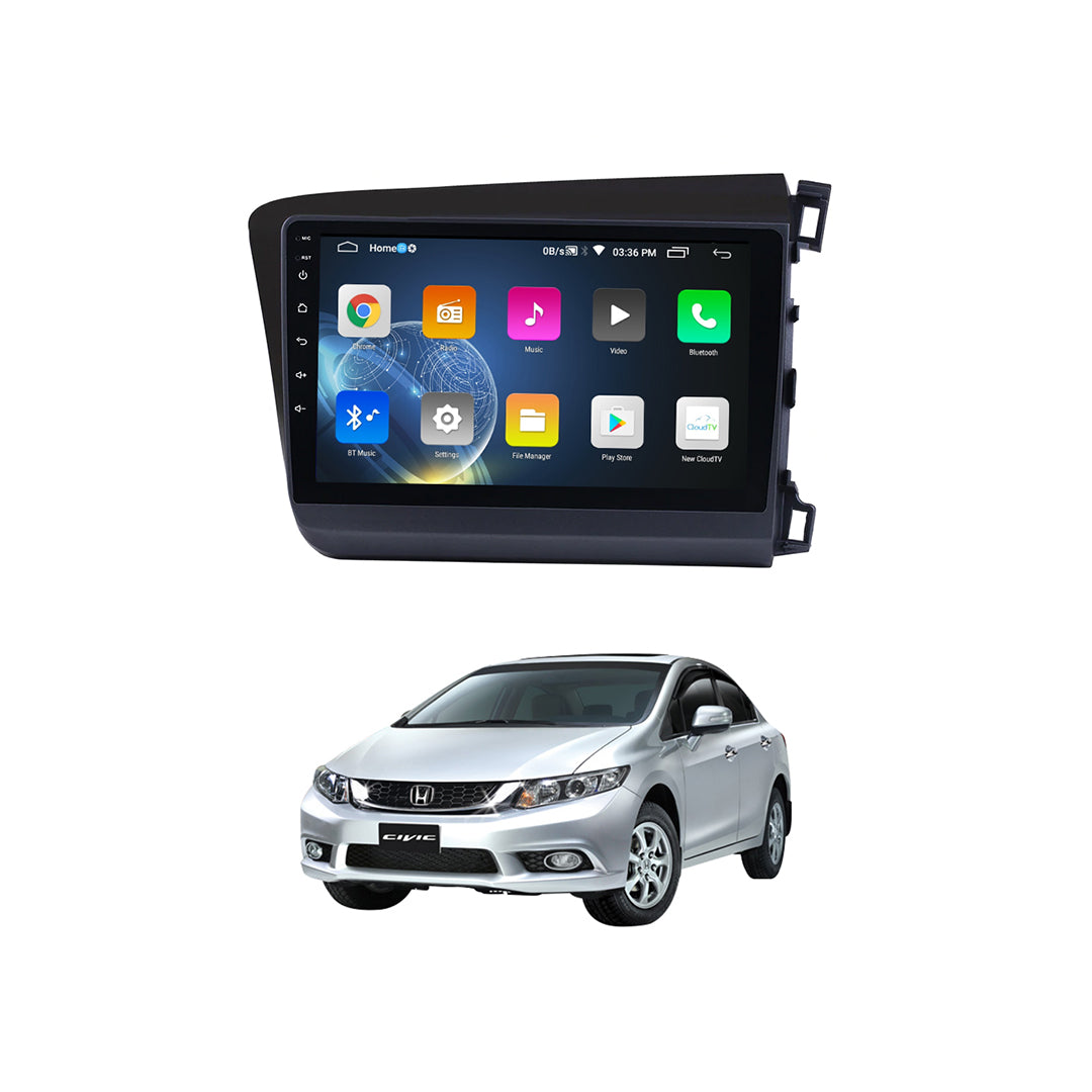 Car In Dash Touch Screen Android Panel  Tab Style Honda Civic 2015 9" B/C Mtk 1 Gb 16 Gb Ips Display  Gorilla Glass  Matt Black Navigation Rebirth Panel Pr-9014 (China)