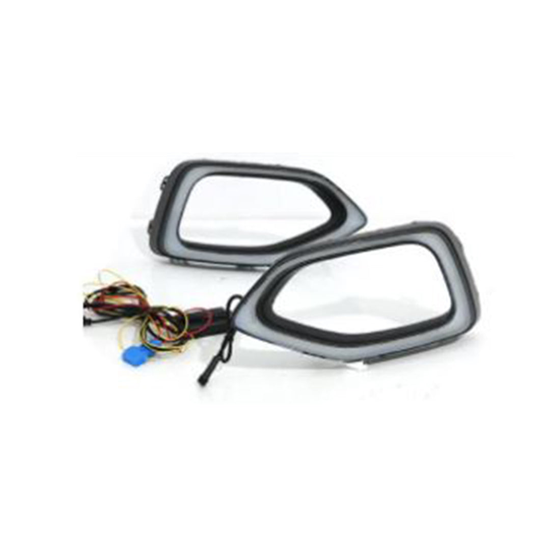 Car Drl Covers Oem Fitting Mg Hs 2021 Neon Design White Drl Orange Indicator (Flashing) Matt Black Cap 02 Pcs/Set Box Pack 4S (China)