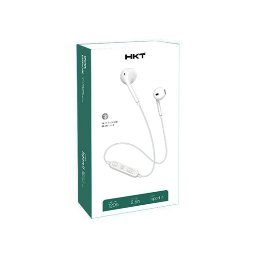 Mobile Handsfree / Headphones  Hkt Bluetooth Neck Band Type    White 01 Sets / Pack Colour Box Pack I Sport I1