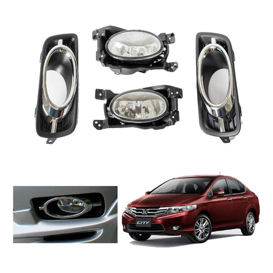 Car Fog Lamp Pentair Oem Fitting Honda City 2018 Metal Housing Glass Lens Clear Lens Black/Chrome Hd-422E (China)