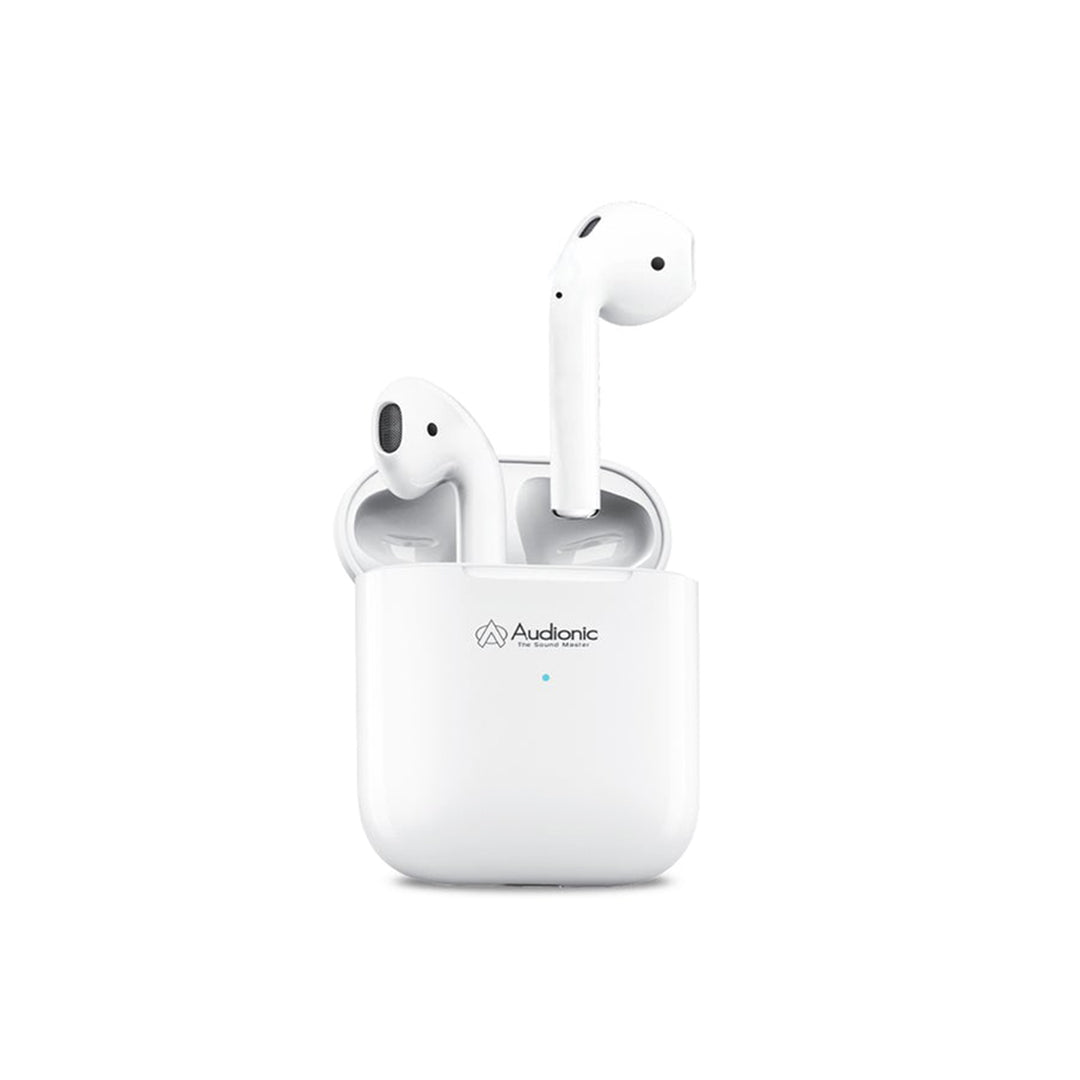 Mobile Handsfree / Headphones  Audionic  Wireless Bluetooth Ear Buds W / Portable Charging Case    White 01 Sets / Pack Colour Box Pack Airbus2 (China)