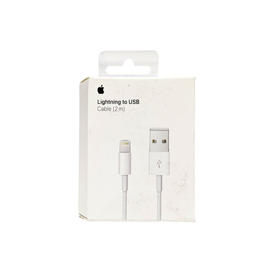 Mobile Charging / Data Cable Apple Usb To Iphone Single   1.2 Meters White 01 Pc/Pack Colour Box Pack (China)