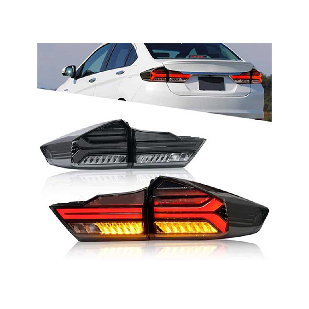 Projector Tail Lamps  Honda City 2021 Lamborghini Design Red Lens Rear Left Side Parking + Running Function  (China)