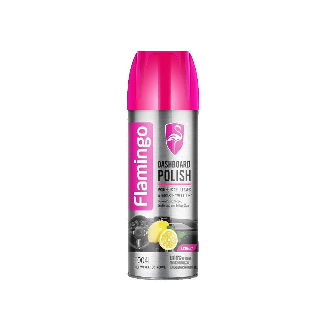 Car Dashboard Polish Flamingo Lemon Tin Can Pack 450Ml F004L (China)