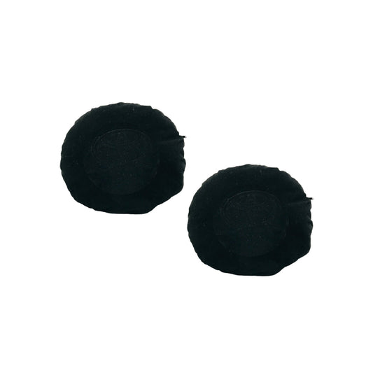 Car Neck Rest Cushions Velvet Material Round Shape Toyota Logo 02 Pcs/Set Black Poly Bag Pack  (China)