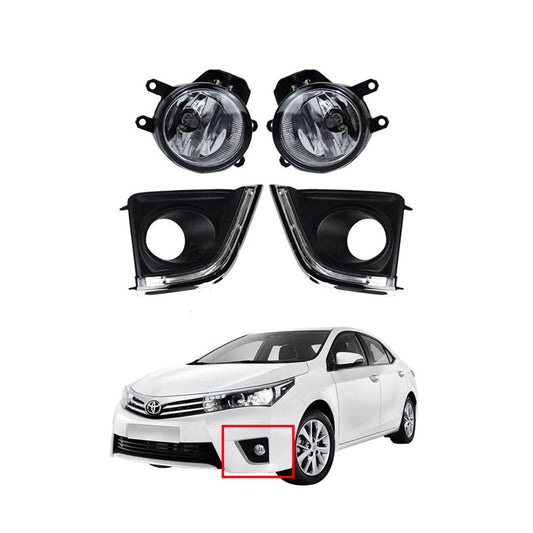 Car Fog Lamp Pentair Oem Fitting Toyota Corolla 2015 Metal Housing Glass Lens Clear Lens Black/Chrome Ty-482E-2 (China)