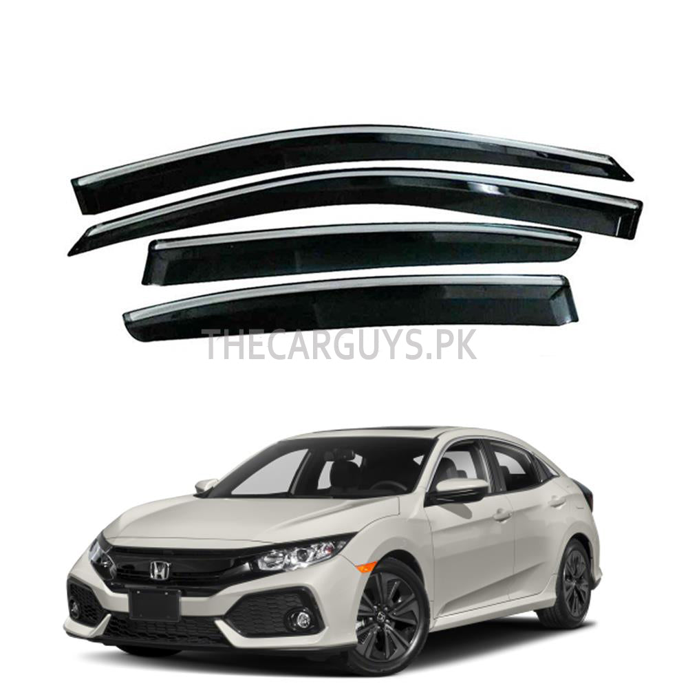 Air Press Bfk Injection Type Original Design Without Chrome Border Clip Fitting Honda Civic 2016-2021 Box Pack 04 Pcs/Pack Black (China)