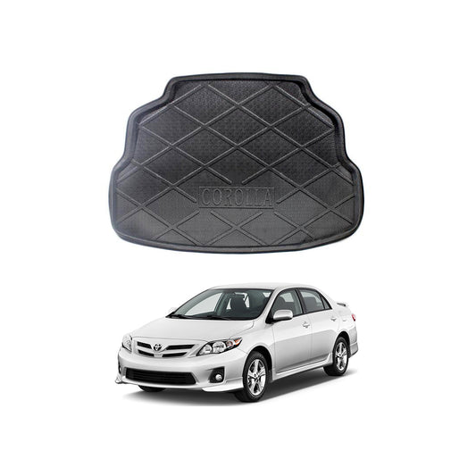 Car Trunk Mat Eva Material  Toyota Corolla 2012 Black  Corolla Logo  01 Pc/Set