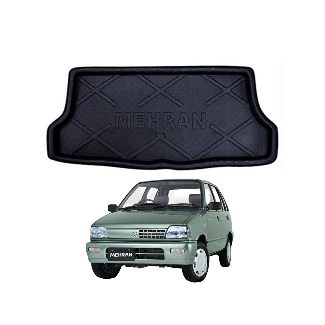 Car Trunk Mat Eva Material  Suzuki Mehran Black  Mehran Logo  01 Pc/Set