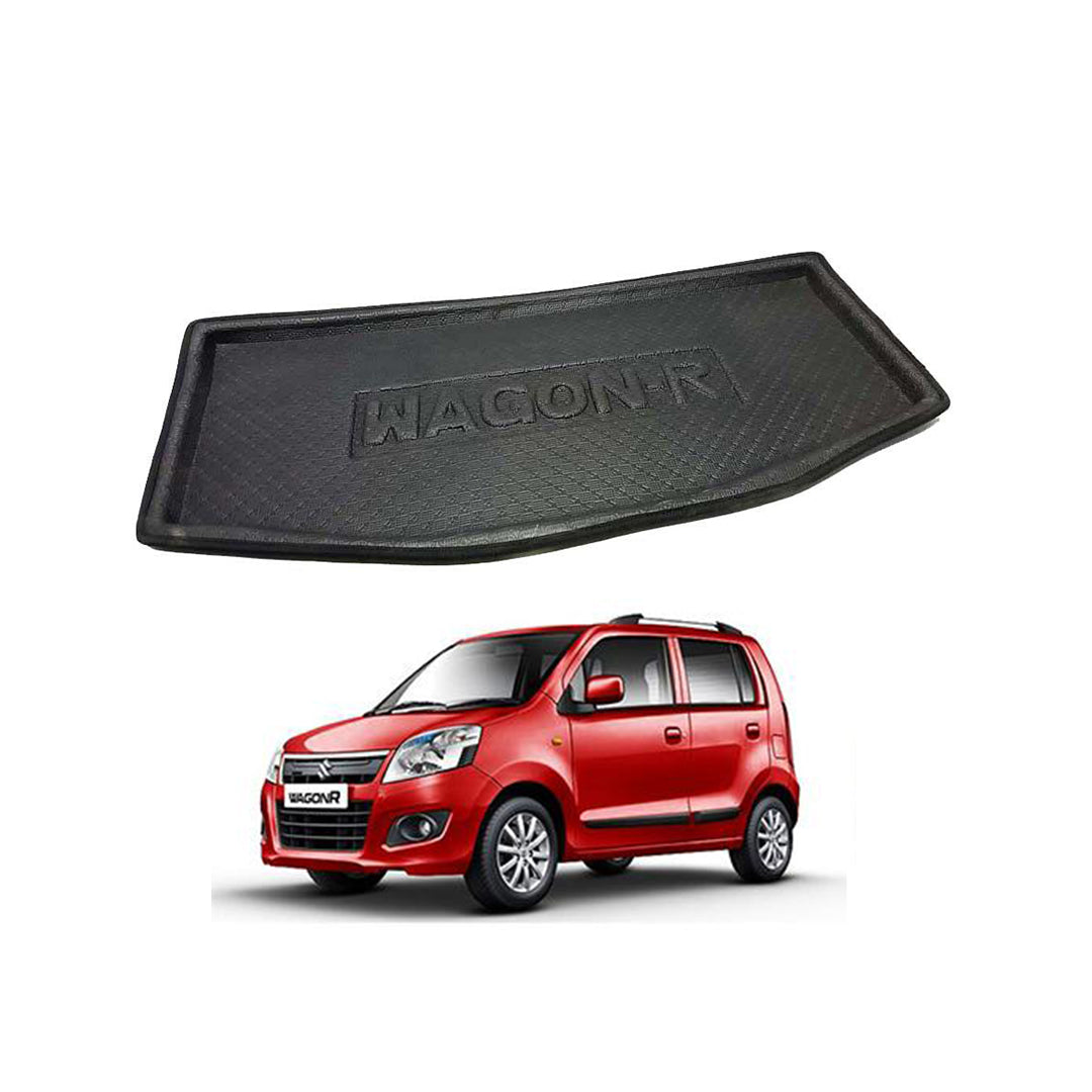 Car Trunk Mat Eva Material  Suzuki Wagon-R 2018 Black  Wagon-R Logo  01 Pc/Set