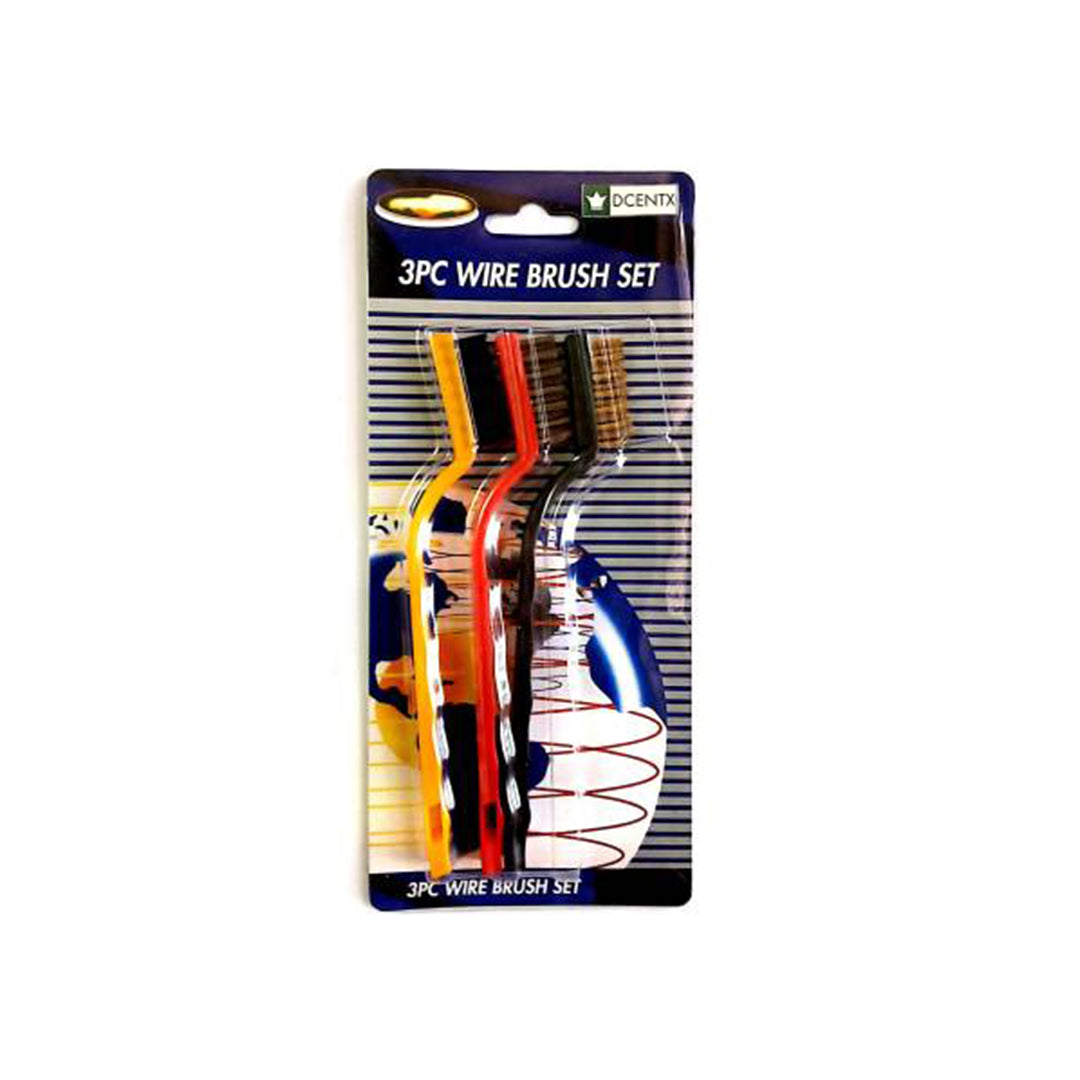 Car Exterior Care / Cleaning / Detailing Brush Medium Size Plastic Material Yellow/Red/Black 03 Pcs/Pack Premium Quality Blister Pack (China)