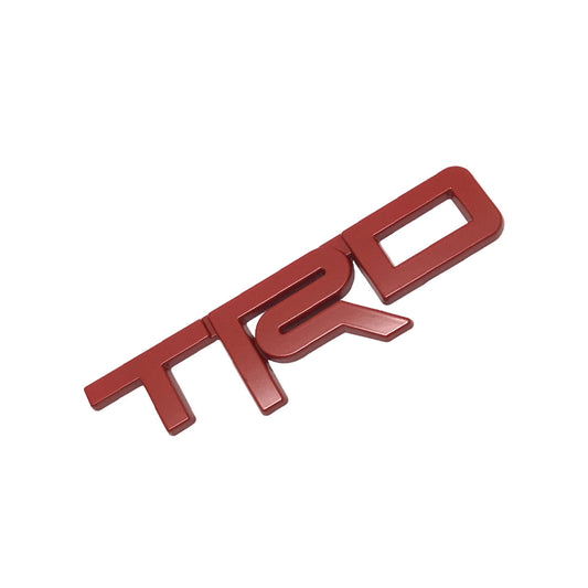 Car Universal Mono Metal Material Trd Logo Red 01 Pc/Pack Large Size Poly Bag Pack  (China)