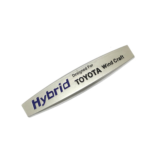 Car Universal Mono Metal Material Hybrid/Toyota Logo Chrome 01 Pc/Pack Small Size Poly Bag Pack  (China)