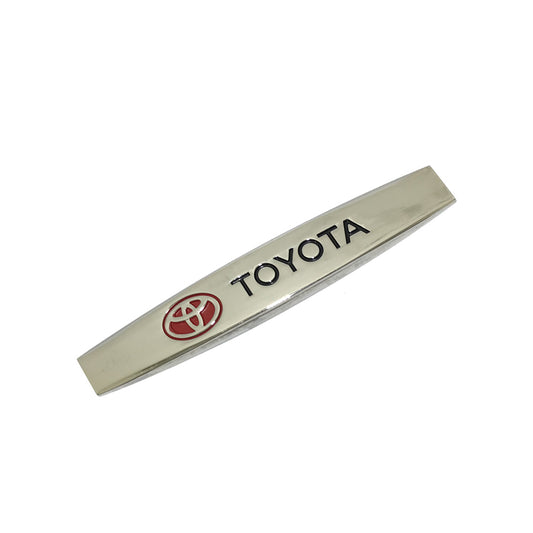 Car Universal Mono Metal Material Toyota Logo Chrome 01 Pc/Pack Small Size Poly Bag Pack  (China)