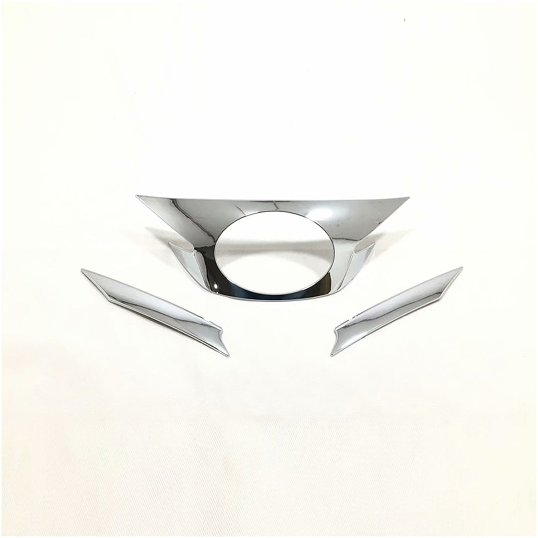 Chrome Front Grill Monogram Wing Style Trim Plastic Tape Type Fitting Toyota Yaris 2020 Full Chrome 03 Pcs / Set Ma1768 (China)