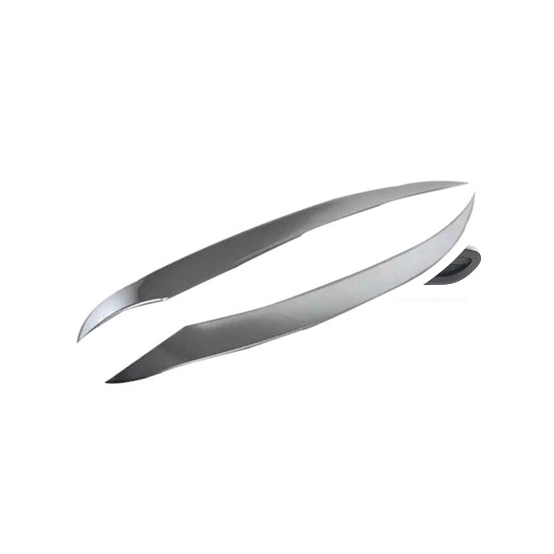 Chrome Head Lamp Eye Brow Trim Plastic Tape Type Fitting Hyundai Tucson 2021 Full Chrome 02 Pcs/Set 15-19-01 (China)