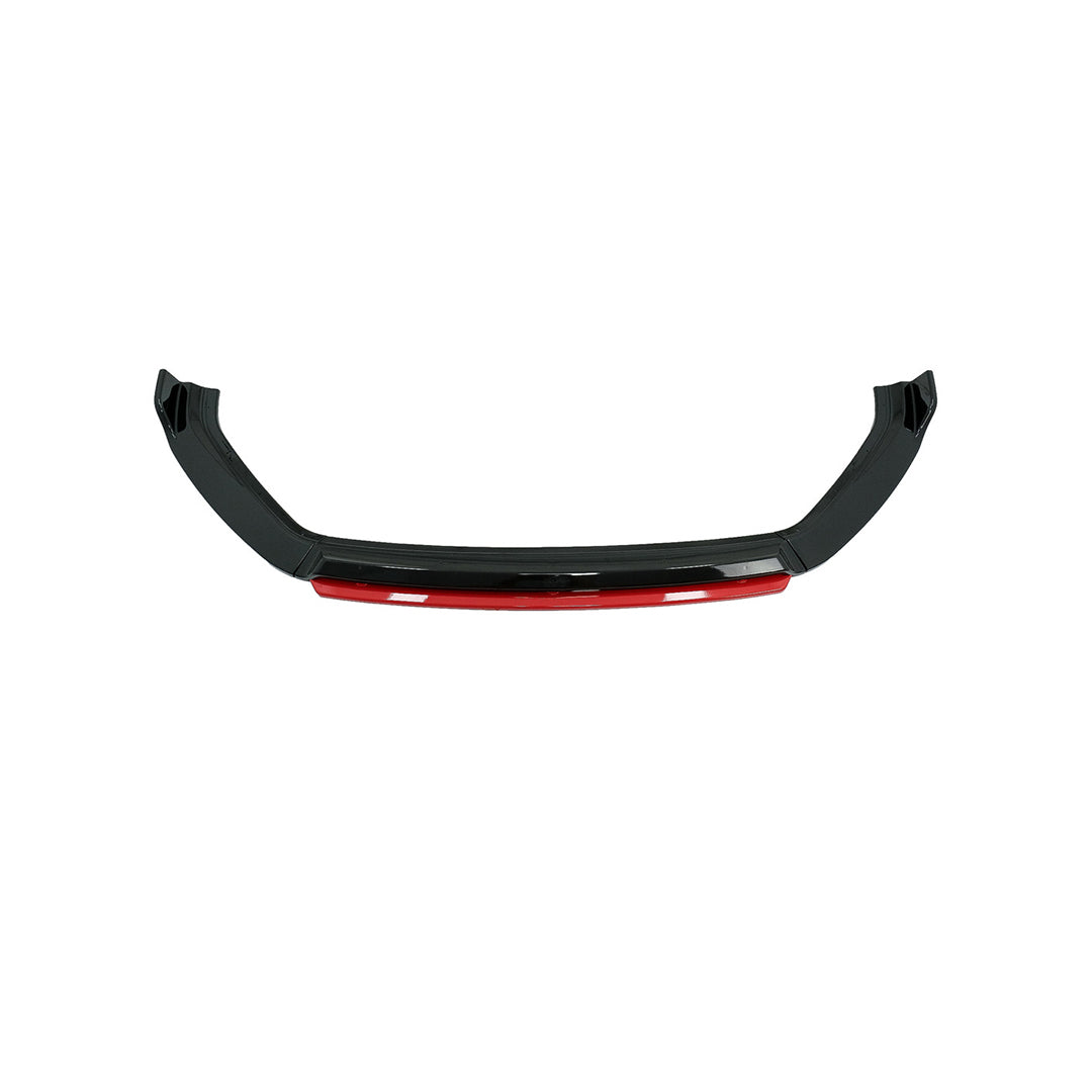 Front Bumper Lip/Extensions  Universal Fitting Modelista Design Plastic Material 03 Pcs / Set Black/Red Bulk Pack (China)