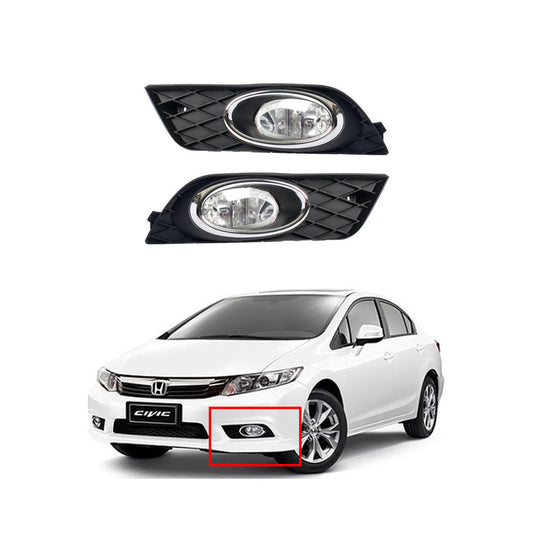Car Fog Lamp Pentair Oem Fitting Honda Civic 2015 Metal Housing Glass Lens Clear Lens Black/Chrome Hd-426 (China)