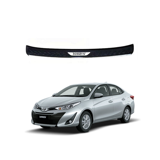 Chrome Rear Bumper Pad / Sill / Protector Plastic Tape Type Fitting Toyota Yaris 2020  Black 01 Pc/Set (China)