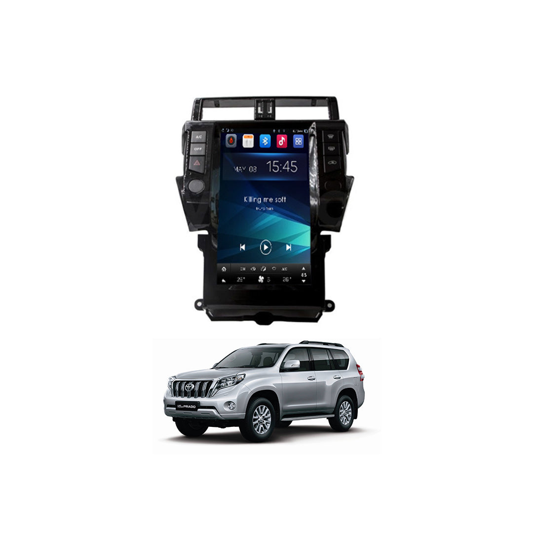 Car In Dash Touch Screen Android Panel Tesla Style Toyota From Prado 2014 13.6" Mtk 2 Gb 32 Gb Ips Display Gorilla Glass Piano Black Panel Navigation Prado 2014 Tesla (China)